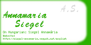 annamaria siegel business card
