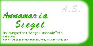 annamaria siegel business card